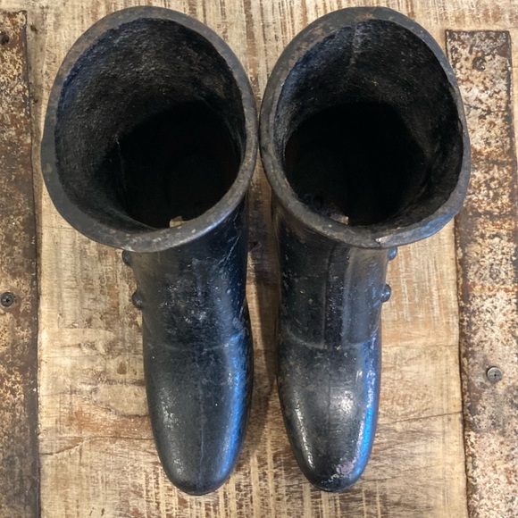 Antique Cast Iron Mannequin Boots Victorian Child Size Shoes - Picture 8 of 12